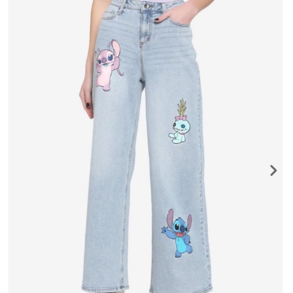 Disney Lilo &‎ Stitch Straight Leg Jeans Hot Topic